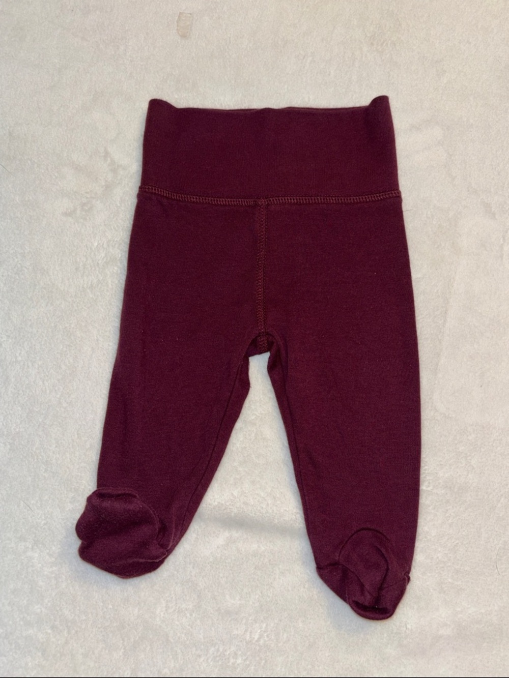 (3 for$10) George gender neutral Baby Footed Leggings in Deep Burgundy